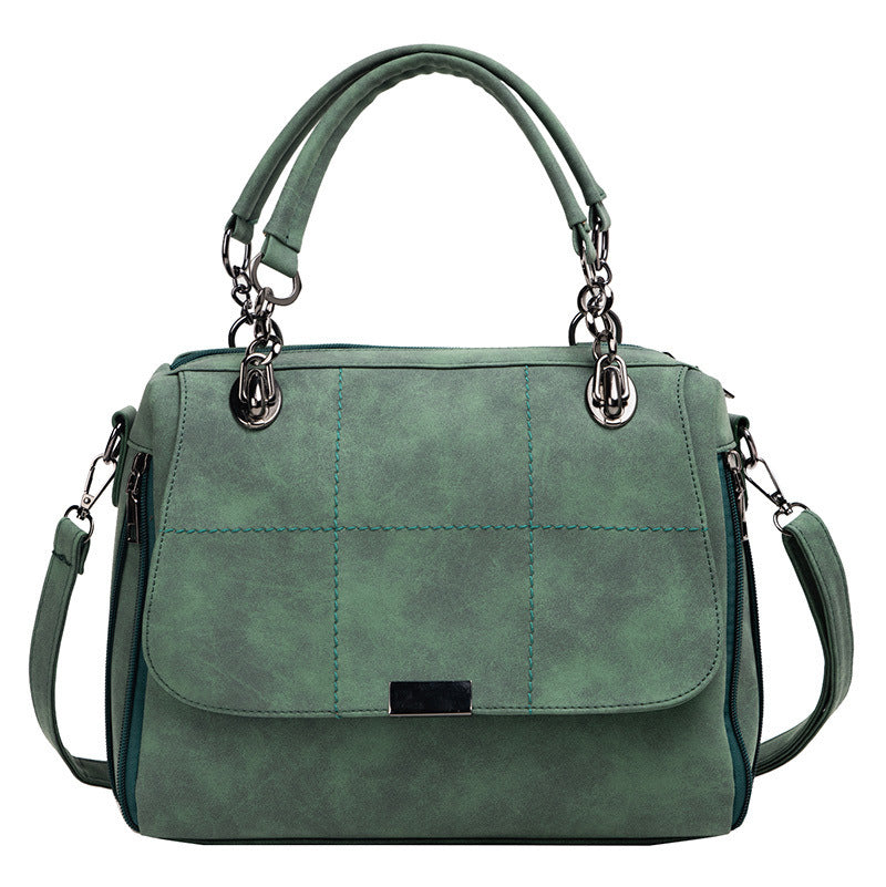 Matte Women Scrub Female Shoulder Bags Large Capacity Matcha Green PU Leather Lady Totes Boston Bag for Travel Hand Bags Matte Women Scrub Female Shoulder Bags Large Capacity Matcha Green PU Leather Lady Totes Boston Bag for Travel Hand Bags